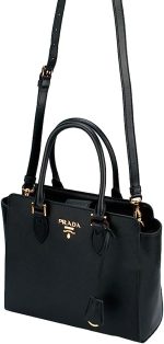 Prada Women's Medium Saffiano Leather Shoulder Tote Handbag 1BA113 - Image 3