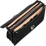 Maxwell Scott | Personalized Mens Quality Leather 17" Laptop 3 Section Briefcase | The Paolo Large | Travel Bag - Image 7