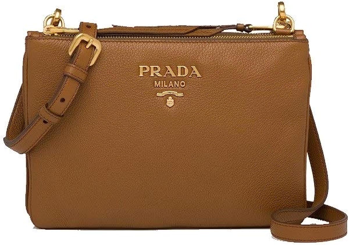 251228015843972_1 Prada Women's Brown Vitello Phenix Leather Crossbody Handbag Bag 1BH046, Medium - Image 1