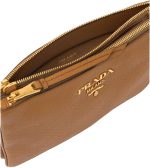 Prada Women's Brown Vitello Phenix Leather Crossbody Handbag Bag 1BH046, Medium - Image 4