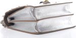Fendi Kan I Metallic Silver Calfskin Scalloped Studded Small Shoulder Bag 8M0381 - Image 4