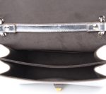 Fendi Kan I Metallic Silver Calfskin Scalloped Studded Small Shoulder Bag 8M0381 - Image 7