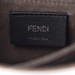 Fendi Kan I Metallic Silver Calfskin Scalloped Studded Small Shoulder Bag 8M0381 - Image 8