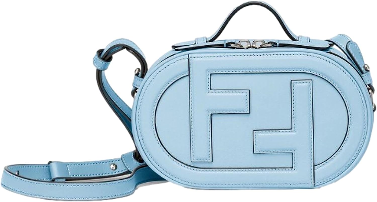 251228015844052_1 FENDI O'Lock Baby Blue Leather Mini Crossbody Bag - Image 1