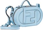 FENDI O'Lock Baby Blue Leather Mini Crossbody Bag - Image 2