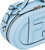 FENDI O'Lock Baby Blue Leather Mini Crossbody Bag - Image 3