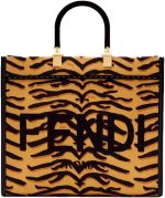 FENDI Womens Sunshine Tiger Canvas Tote 8BH386 - Image 2