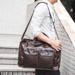 DLOETT Men's Large Tote Bag 15.6 Inch Laptop Bag Men's Messenger Bag Men's Business Travel Briefcase Shoulder Bag - Image 6