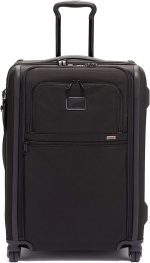 TUMI - Alpha 3 Short Trip Expandable 4 Wheeled Packing Case Suitcase - Rolling Luggage for Men and Women - Black/Gold