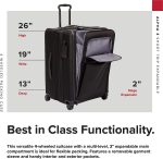 TUMI - Alpha 3 Short Trip Expandable 4 Wheeled Packing Case Suitcase - Rolling Luggage for Men and Women - Black/Gold - Image 4