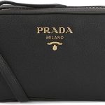 Prada Black Vitello Phenix Leather Shoulder Camera Bag 1BH103