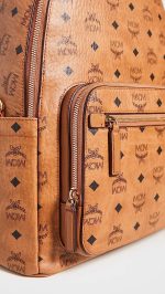 MCM Men's Stark Backpack 40, Cognac, Brown, One Size - Image 4
