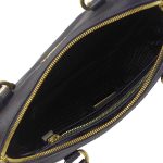 Prada Womens Tessuto Nylon Saffiano Leather Black Handbag 1BB013 - Image 3