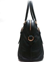 Prada Womens Tessuto Nylon Saffiano Leather Black Handbag 1BB013 - Image 5