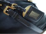 Prada Womens Tessuto Nylon Saffiano Leather Black Handbag 1BB013 - Image 6