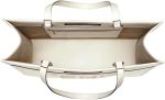 FENDI Logo 2-Way Smooth Ivory Leather Tote Bag 7VA480 - Image 5