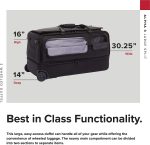 TUMI Alpha 3 Large Split 2-Wheel Duffel Bag - With Quick Zip Interior - Rolling Luggage for Men and Women - Black - Image 2