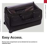 TUMI Alpha 3 Large Split 2-Wheel Duffel Bag - With Quick Zip Interior - Rolling Luggage for Men and Women - Black - Image 7