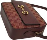 Gucci 645454 9Y9NG 9865 Crossbody Shoulder Bag, Horsebit 1955 GG Canvas Burgundy, burgandy - Image 2