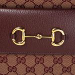 Gucci 645454 9Y9NG 9865 Crossbody Shoulder Bag, Horsebit 1955 GG Canvas Burgundy, burgandy - Image 3