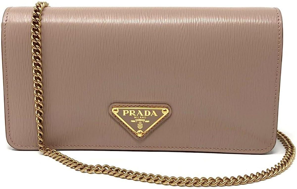 251228015847174_1 Prada Cipria Beige Vitello Move Leather Chain Wallet Crossbody Bag 1BP021 - Image 1