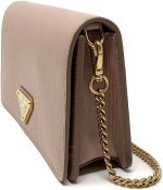 Prada Cipria Beige Vitello Move Leather Chain Wallet Crossbody Bag 1BP021 - Image 2