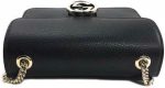 Gucci Interlocking BLACK Marmont Leather Silver Handbag Italy Chain 510304 NEW - Image 2