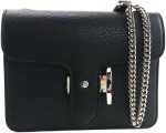 Gucci Interlocking BLACK Marmont Leather Silver Handbag Italy Chain 510304 NEW - Image 3