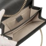 Gucci Interlocking BLACK Marmont Leather Silver Handbag Italy Chain 510304 NEW - Image 5