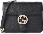 Gucci Interlocking BLACK Marmont Leather Silver Handbag Italy Chain 510304 NEW - Image 9