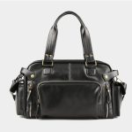 BBSJ Male Bag Retro Handbag Shoulder Bag Leather Men Big Messenger Bags