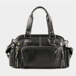 BBSJ Male Bag Retro Handbag Shoulder Bag Leather Men Big Messenger Bags