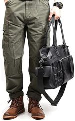 BBSJ Male Bag Retro Handbag Shoulder Bag Leather Men Big Messenger Bags - Image 3