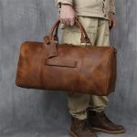 LIUJUN Retro Men's Hand Luggage Bag Travel Bag Geunine Leather Large Capacity Single Shoulder Messenger For 15 Inch Laptop - Image 6