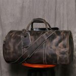 FEER Men's Genuine Leather Travel Bag Vintage Large Capacity Single Shoulder Messenger Hand Luggage Bag for 15 Inch Laptop - Image 2