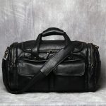 FEER Men's Hand Luggage Bag Travel Bag Genuine Leather Large Capacity Single Shoulder Messenger for 14 Inch Laptop