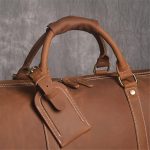 LIUJUN Vintage Men's Travel Bag Geunine Leather Large Capacity Single Shoulder Messenger For 15 Inch Laptop With Shoe Bag - Image 4