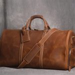 LIUJUN Vintage Men's Travel Bag Geunine Leather Large Capacity Single Shoulder Messenger For 15 Inch Laptop With Shoe Bag - Image 5