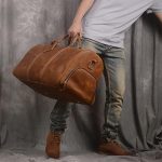 LIUJUN Vintage Men's Travel Bag Geunine Leather Large Capacity Single Shoulder Messenger For 15 Inch Laptop With Shoe Bag - Image 7