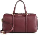 Burberry Alchester Medium House Check Cotton & Leather Bowler Bag