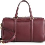 Burberry Alchester Medium House Check Cotton & Leather Bowler Bag
