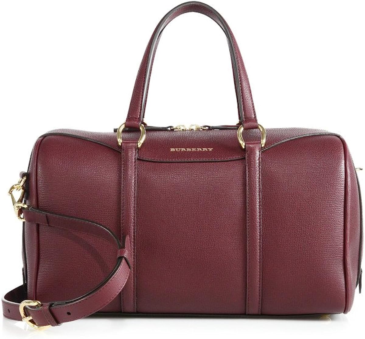 260105035600447_1 Burberry Alchester Medium House Check Cotton & Leather Bowler Bag - Image 1