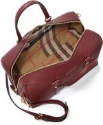 Burberry Alchester Medium House Check Cotton & Leather Bowler Bag - Image 2