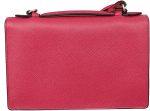 PRADA Pink Saffiano Leather Clutch Bag W/Strap Bt0960 Peonia - Image 3