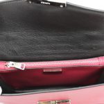 PRADA Pink Saffiano Leather Clutch Bag W/Strap Bt0960 Peonia - Image 7
