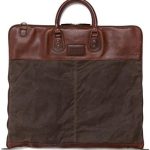 Moore & Giles Gravely Garment Bag Ventile Olive and Titan Milled Brown