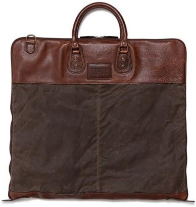 260106101155444_1 Moore & Giles Gravely Garment Bag Ventile Olive and Titan Milled Brown - Image 1