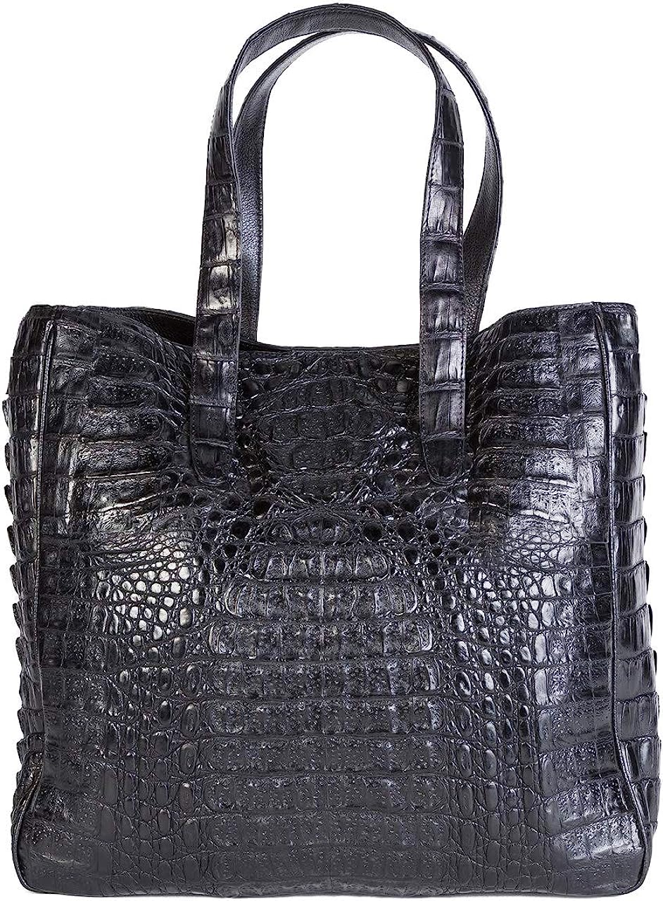 260106101935395_1 Stefano Laviano -"Kampsen" Genuine Crocodile Skin Leather Women's Handbag (4 Colors) - Image 1