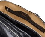 Luxury Leather Luggage Bag - 3 Zipped Sections | The LilianaL | Handcrafted In Italy | Night Black - Image 6
