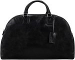 Luxury Leather Luggage Bag - 3 Zipped Sections | The LilianaL | Handcrafted In Italy | Night Black - Image 9